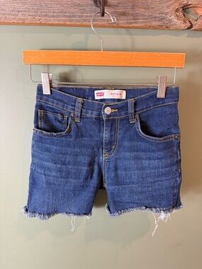 Levi's Dark Blue Denim Cutoff Shorts